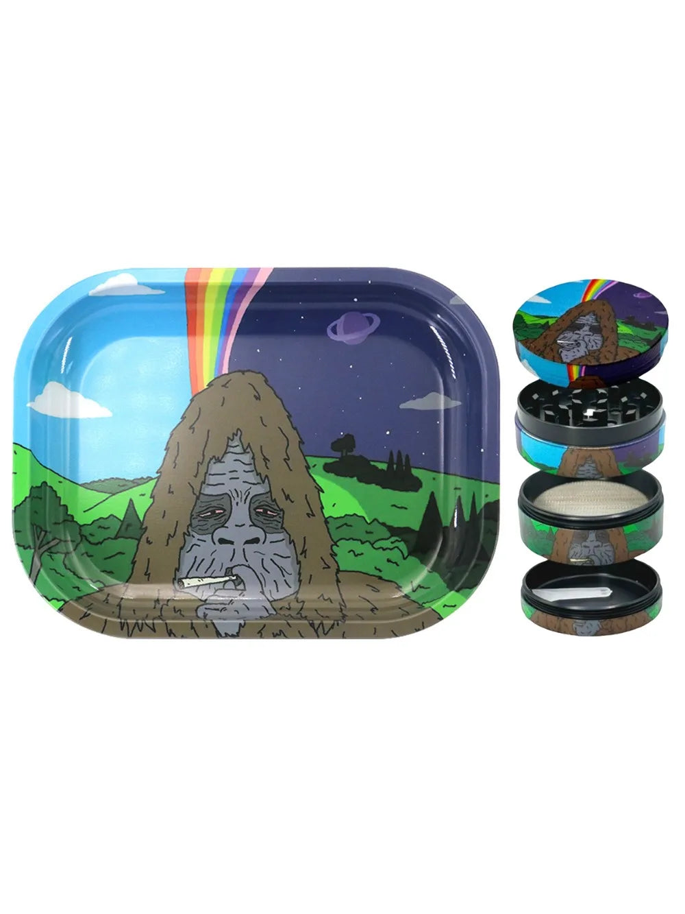 1/2 pcs Gorrila Herb Spice Grinder Rolling Tray