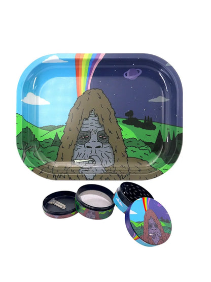 1/2 pcs Gorrila Herb Spice Grinder Rolling Tray